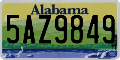 AL license plate 5AZ9849