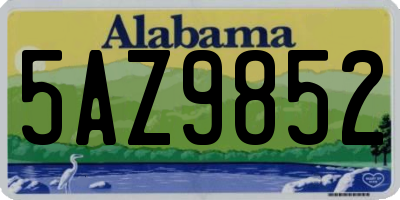 AL license plate 5AZ9852