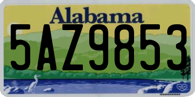 AL license plate 5AZ9853