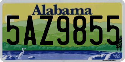 AL license plate 5AZ9855