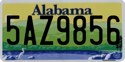 AL license plate 5AZ9856