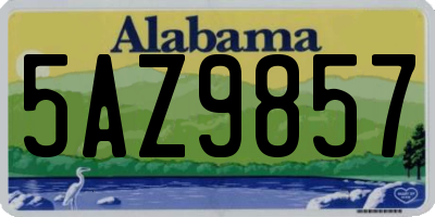 AL license plate 5AZ9857