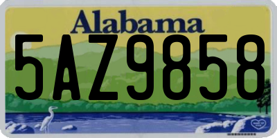 AL license plate 5AZ9858