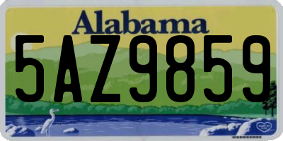AL license plate 5AZ9859