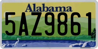 AL license plate 5AZ9861