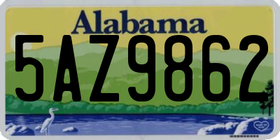 AL license plate 5AZ9862