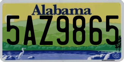 AL license plate 5AZ9865