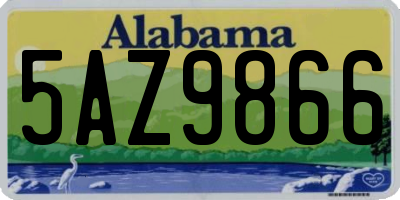 AL license plate 5AZ9866