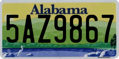 AL license plate 5AZ9867