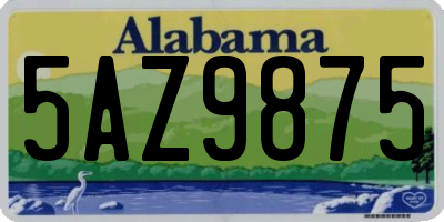 AL license plate 5AZ9875