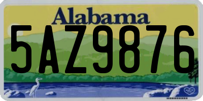 AL license plate 5AZ9876