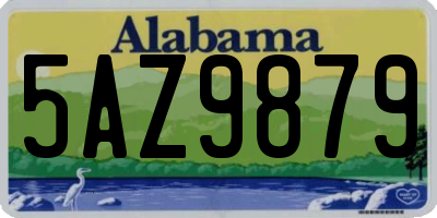 AL license plate 5AZ9879