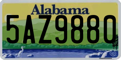 AL license plate 5AZ9880