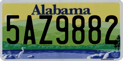 AL license plate 5AZ9882