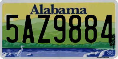 AL license plate 5AZ9884