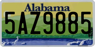 AL license plate 5AZ9885
