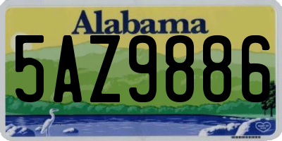 AL license plate 5AZ9886
