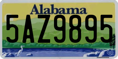 AL license plate 5AZ9895