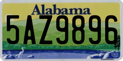 AL license plate 5AZ9896