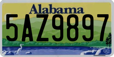 AL license plate 5AZ9897