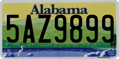 AL license plate 5AZ9899