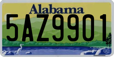 AL license plate 5AZ9901