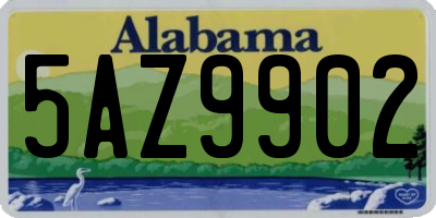 AL license plate 5AZ9902