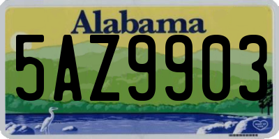 AL license plate 5AZ9903