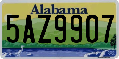 AL license plate 5AZ9907