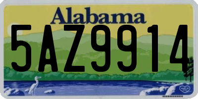 AL license plate 5AZ9914