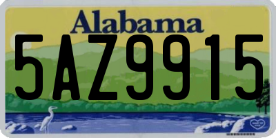 AL license plate 5AZ9915
