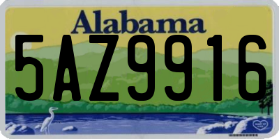 AL license plate 5AZ9916