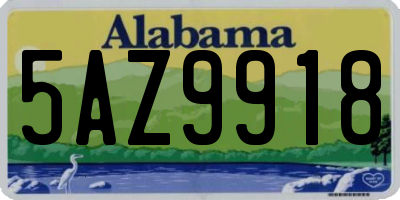 AL license plate 5AZ9918