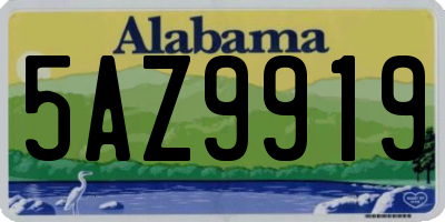AL license plate 5AZ9919