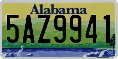 AL license plate 5AZ9941