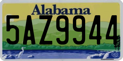 AL license plate 5AZ9944