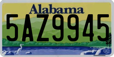 AL license plate 5AZ9945