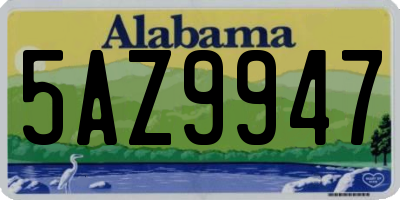AL license plate 5AZ9947
