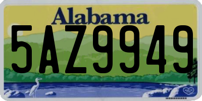 AL license plate 5AZ9949