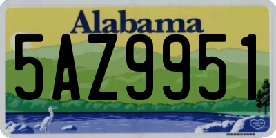 AL license plate 5AZ9951