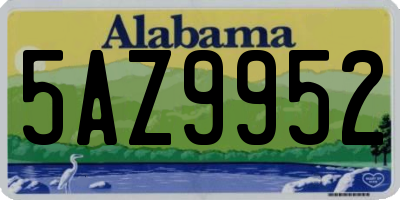 AL license plate 5AZ9952