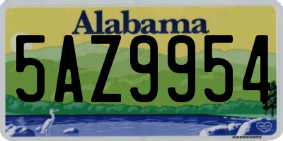 AL license plate 5AZ9954