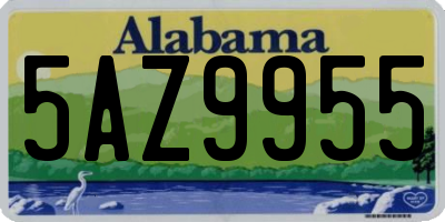 AL license plate 5AZ9955