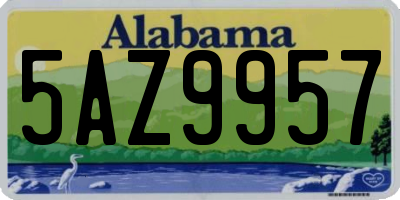 AL license plate 5AZ9957