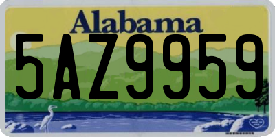 AL license plate 5AZ9959