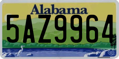 AL license plate 5AZ9964