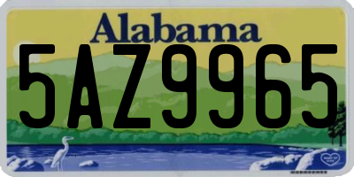 AL license plate 5AZ9965