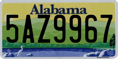 AL license plate 5AZ9967
