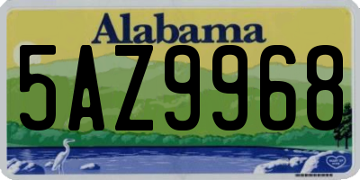 AL license plate 5AZ9968