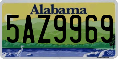 AL license plate 5AZ9969